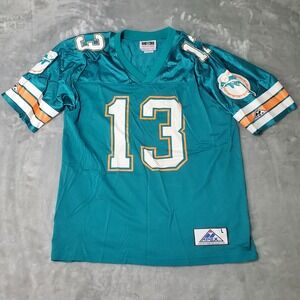 Vintage Apex One Dan Marino Miami Dolphins Jersey 13 Mens Large Aqua 90s NFL